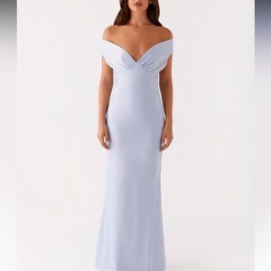 Peppermayo Strapless Light Blue Gown